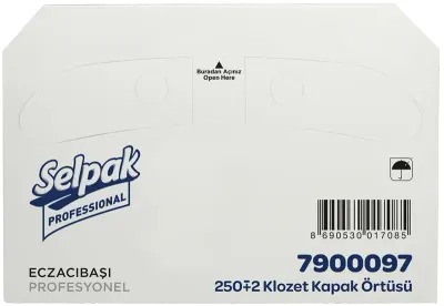 SELPAK KLOZET KAPAK ÖRTÜSÜ PREMIUM 250 Lİ (KOLİ=250 Lİ x 10 PK) 7900097