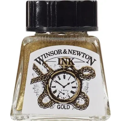 W&amp;N ÇİZİM MÜREKKEBİ DRAWING INK 14 ML GOLD 283 WN-1005283