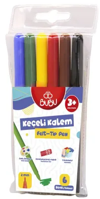 BU-BU KEÇELİ KALEM 6 RENK PVC BUBU-KEC002