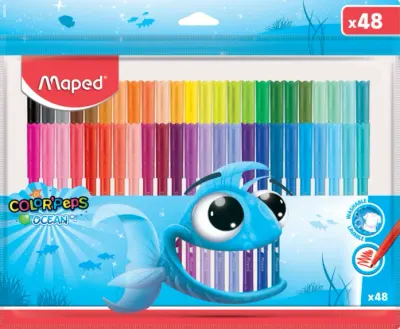 MAPED KEÇELİ KALEM COLOR'PEPS OCEAN 48 Lİ PLASTİK POŞET 845726