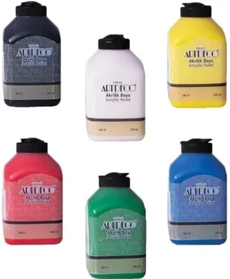 ARTDECO AKRİLİK BOYA SETİ 6x500 ML TEMEL RENKLER Y-070L-AS1