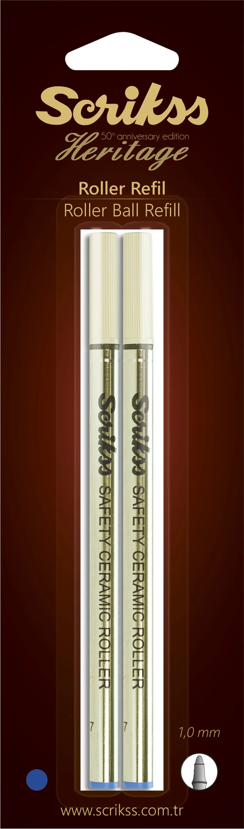 SCRIKSS ROLLER KALEM  REFİLİ HERITAGE 1.0 MAVİ 2 Lİ BLS. 12 Lİ KUTU