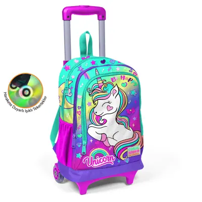 YAYGAN CORAL HIGH ÇEKÇEK SIRT ÇANTA(IŞIKLI TEKERLEK) 23929