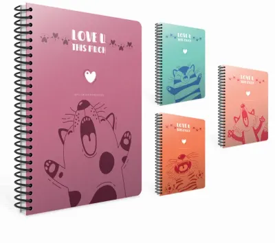 GIPTA DEFTER LOVE U 17x24 SPİRALLİ PP KAPAK 80 YP. KARELİ 7225
