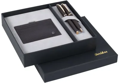 SCRIKSS HEDİYELİK SET DR 245 39 DOLMA KALEM + TÜKENMEZ KALEM ROSE GOLD + K.KARTLIK COMFORT KAHVE