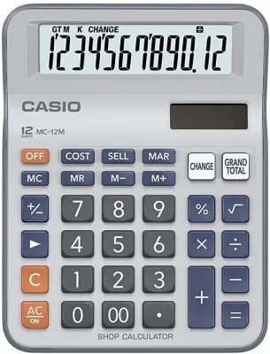 CASIO HESAP MAKİNESİ MASAÜSTÜ MC-12M 12 HANE