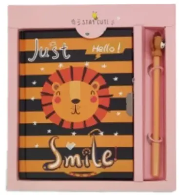 UNICK COLOR HATIRA DEFTERİ SMILE ANIMALS KALEMLİ KİLİTLİ 7116