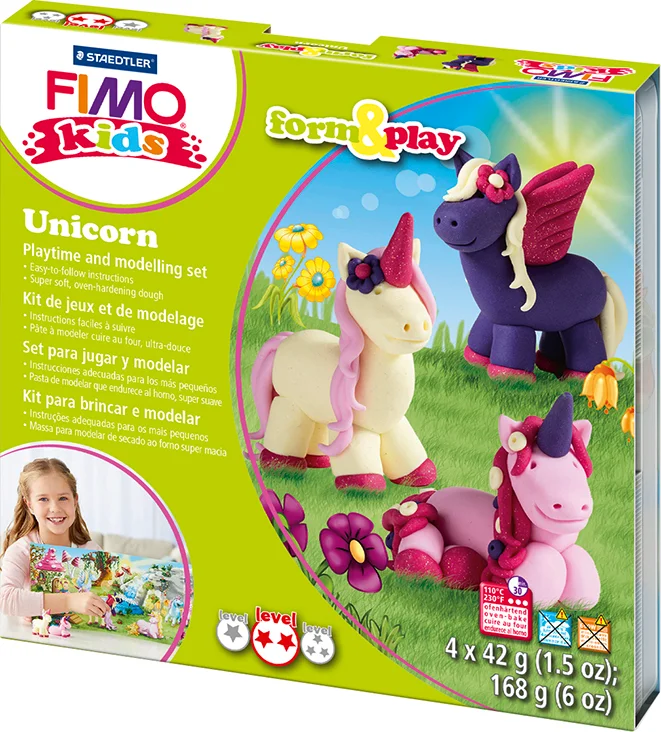 FIMO KIDS MODELLEME KİLİ SET F&amp;P UNICORN 8034 19 LZ