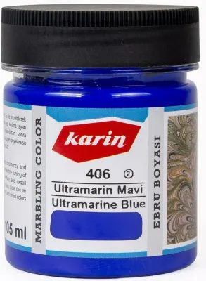 KARİN EBRU BOYASI 105 ML 406 ULTRAMARINE MAVİ  61406105
