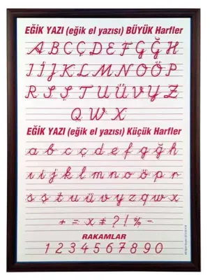 AKYAZI EĞİTİM EĞİK EL YAZISI MDF ÇER. 50X70 0909