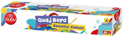 BU-BU GUAJ BOYA 6 RENK BİRLEŞİK POT 20ML. BUBU-GUA002