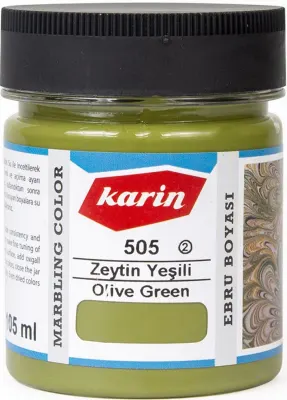 KARİN EBRU BOYASI 105 ML 505 ZEYTİN YEŞİLİ  61505105
