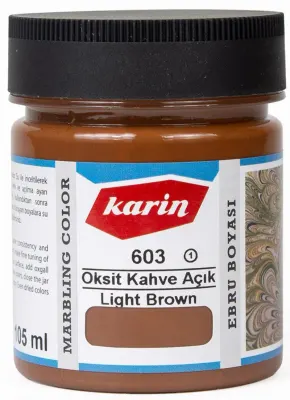 KARİN EBRU BOYASI 105 ML 603 OKSİT KAHVE AÇIK 61603105