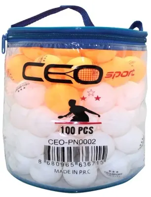 CEO PİNPON TOPU 100'LÜ (BEYAZ-TURUNCU) CEO-PN0002