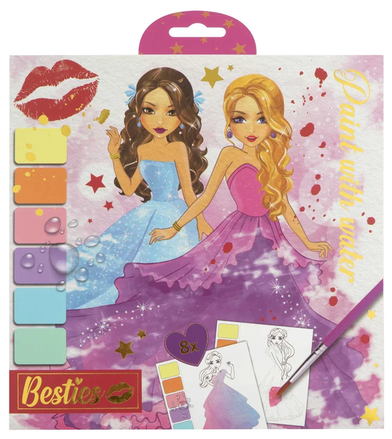 BESTIES BOYAMA SETİ 20x20 CM 8 YP. &amp; FIRÇA 7917