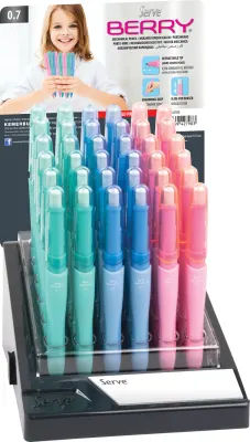 SERVE VERSATİL KALEM BERRY 0.7 STAND 36 LI PASTEL SV-BR07PS36STND