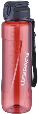 UZSPACE MATARA TRITAN PİPETLİ 6057 1000 ML KIRMIZI