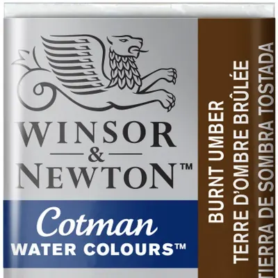 W&amp;N SULU BOYA COTMAN YARIM TABLET BURNT UMBER WN-0301076