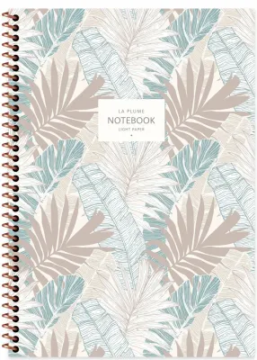 KESKİN DEFTER LA PLUME LEAVES A4 SPİRALLİ KARTON KAPAK 80 YP. DÜZ 385210