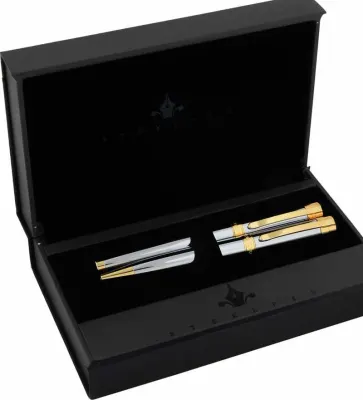 STEELPEN DOLMA KALEM+TÜKENMEZ KALEM SET CAPITAL SERİSİ GOLD 286