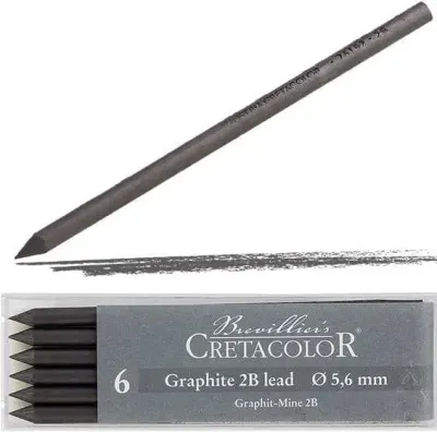 CRETACOLOR GRAPHİTE 2B PORTMİN UÇ 5,6MM 6'LI 26182