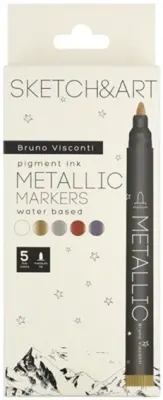BRUNO VISCONTI METALİK MARKER SKETCH & ART 5 RENK 22-0096