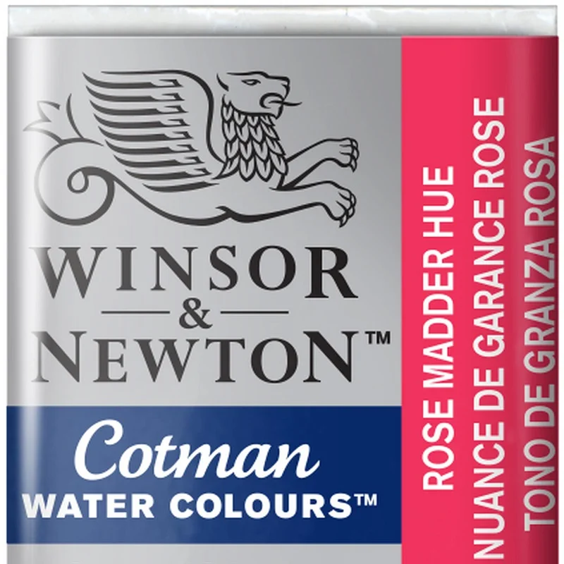 W&amp;N SULU BOYA COTMAN YARIM TABLET ROSE MADDER HUE 580 WN-0301580