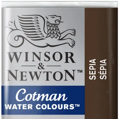 W&amp;N SULU BOYA COTMAN YARIM TABLET SEPIA 609 WN-0301609