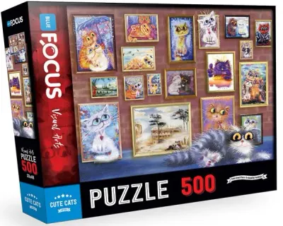 BLUE FOCUS PUZZLE 500 PARÇA CUTE CATS (SEVİMLİ KEDİLER) BF335