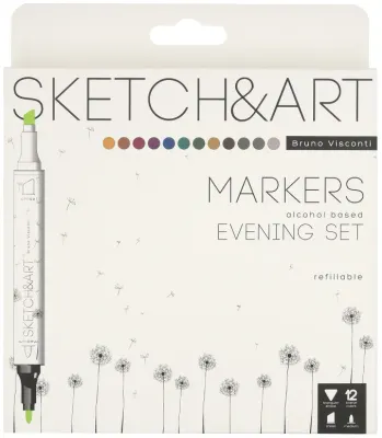 BRUNO VISCONTI TWIN MARKER SKETCH & ART 12 RENK GECE 22-0076/05