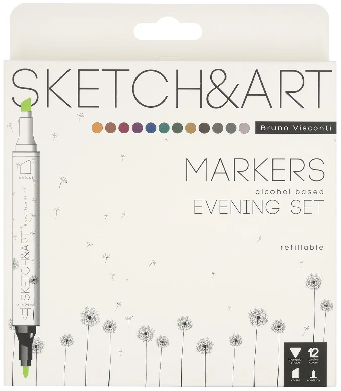 BRUNO VISCONTI TWIN MARKER SKETCH & ART 12 RENK GECE 22-0076/05