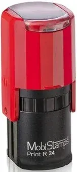 MOBİSTAMPS KAŞE YUVARLAK R-24 YEŞİL KEÇELİ