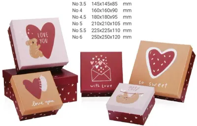 GIPTA KUTU SETİ 6 LI MORE LOVE KARE BX66260