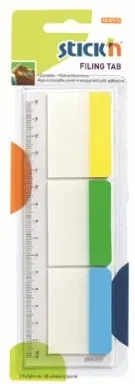 GIPTA YAPIŞKANLI NOT KAĞIDI AYRAÇ 38x50 CETVELLİ 3 RENK 30 YP. 2135900