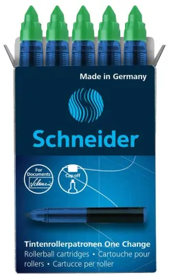 SCHNEIDER ROLLER KALEM  REFİLİ ONE CHANGE 5 Lİ KUTU YEŞİL SCR363