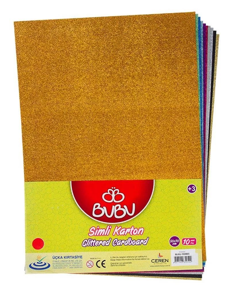 BU-BU FON KARTONU 50x70 SİMLİ KARIŞIK 10 LU BUBU-FK0003