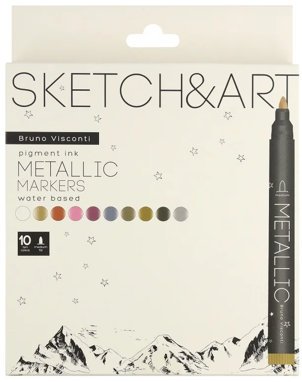 BRUNO VISCONTI METALİK MARKER SKETCH & ART 10 RENK 22-0097