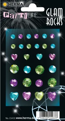 HERMA ETİKET GLAMROCKS RENKLİ TAŞLAR NANE YEŞİLİ&AÇIK MAVİ 15433