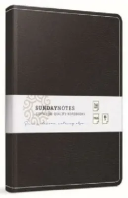 GIPTA DEFTER SUNDAY NOTES 17x24 İPLİK DİKİŞLİ DERİ KAPAKLI 140 YP. KARELİ 6066