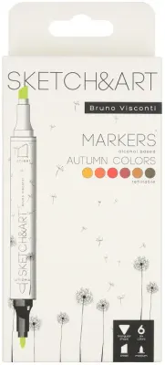 BRUNO VISCONTI TWIN MARKER SKETCH & ART 6 RENK SONBAHAR 22-0081/01