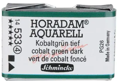 SCHMİNCKE HORADAM AQUARELL ARTİST SULU BOYA TAM TABLET SERİ 4 533 COBALT GREEN DARK 14533043
