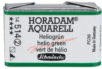 SCHMİNCKE HORADAM AQUARELL ARTİST SULU BOYA TAM TABLET SERİ 2 514 HELİO GREEN 14514043