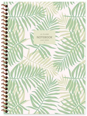 KESKİN DEFTER LA PLUME LEAVES 16,5x22,5 SPİRALLİ KARTON KAPAK 80 YP. DÜZ 385240
