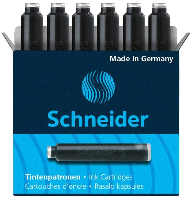 SCHNEIDER DOLMA KALEM  KARTUŞU 6 LI SİYAH SCD200