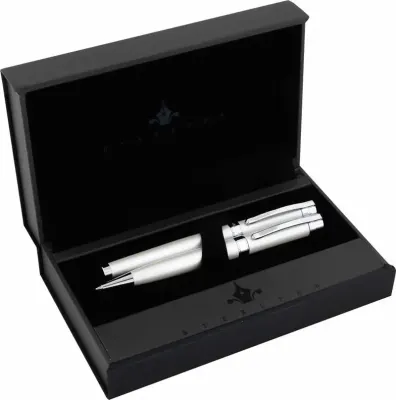 STEELPEN DOLMA KALEM+TÜKENMEZ KALEM SET CAPITAL SERİSİ BEYAZ 287W-DT