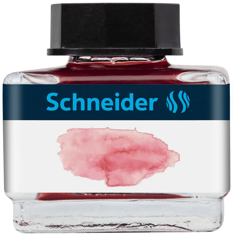 SCHNEIDER DOLMA KALEM  MÜREKKEBİ CAM ŞİŞE 15 ML 6932 PASTEL KIRMIZI SCD301