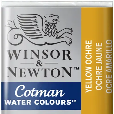W&amp;N SULU BOYA COTMAN YARIM TABLET YELLOW OCHRE 744 WN-0301744
