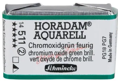 SCHMİNCKE HORADAM AQUARELL ARTİST SULU BOYA TAM TABLET SERİ 2 511 CHROMİUM OXİDE GREEN BRİLLİANT 145