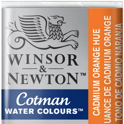 W&amp;N SULU BOYA COTMAN YARIM TABLET CADMIUM ORANGE HUE WN-0301090