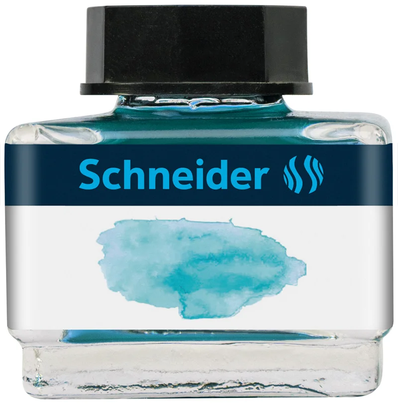 SCHNEIDER DOLMA KALEM  MÜREKKEBİ CAM ŞİSE 15 ML 6930 TURKUAZ SCD300
